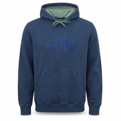 The North Face Men's Blue Pullover Hoodie Size L Cotton Fleece