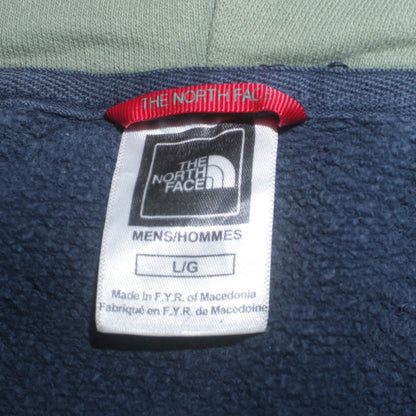The North Face Men's Blue Pullover Hoodie Size L Cotton Fleece