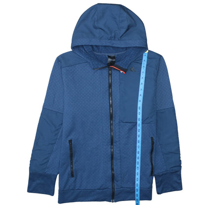 Adidas Mens Blue Full Zip Hooded Sweatshirt L Regular Classic Fit