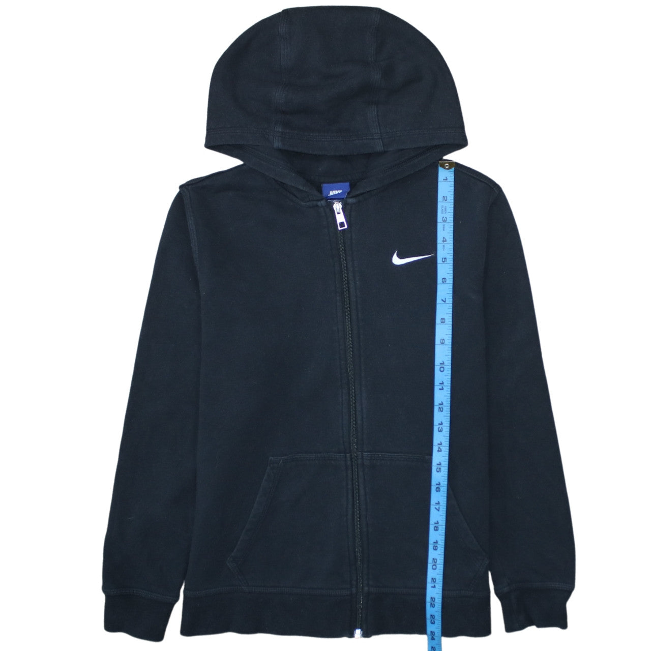 Nike Boys Black Full Zip Hoodie Size 13-15 Years XL Cotton Blend