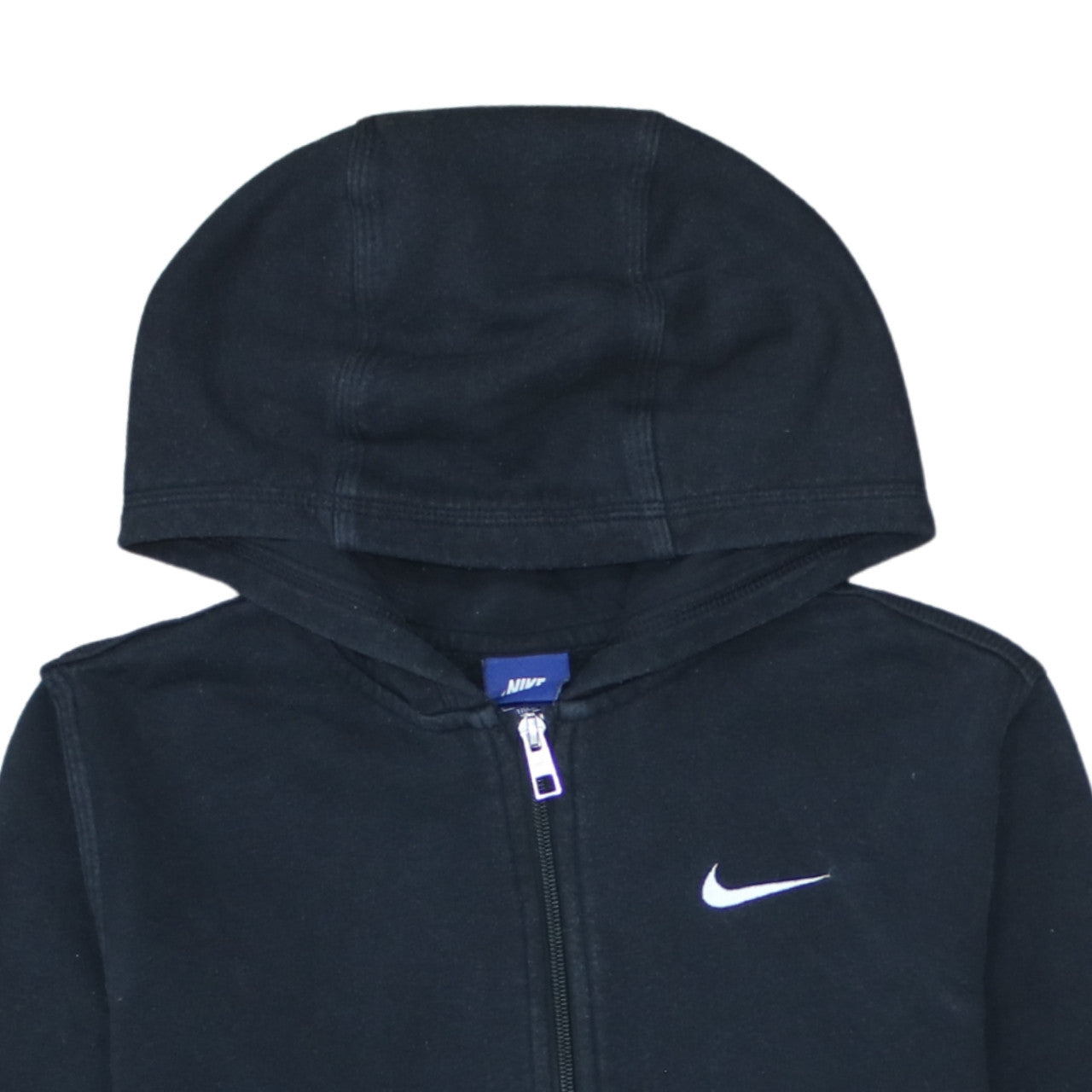 Nike Boys Black Full Zip Hoodie Size 13-15 Years XL Cotton Blend