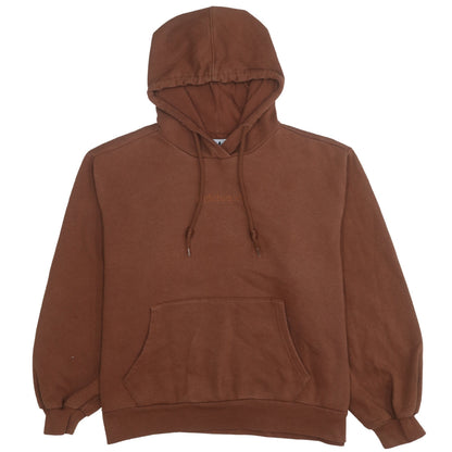 Adidas Womens Brown Pullover Hoodie UK 12 Relaxed Fit Cotton Blend