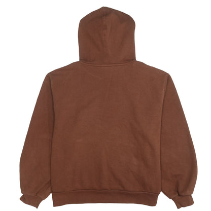 Adidas Womens Brown Pullover Hoodie UK 12 Relaxed Fit Cotton Blend
