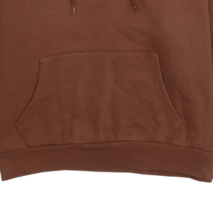 Adidas Womens Brown Pullover Hoodie UK 12 Relaxed Fit Cotton Blend