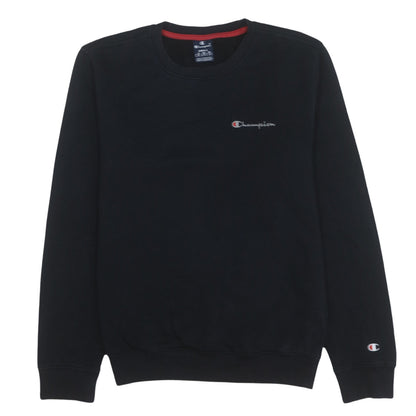 Champion Men's Black Small Pullover Crew Neck Embroidered Sweatshirt