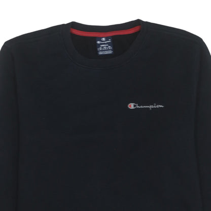 Champion Men's Black Small Pullover Crew Neck Embroidered Sweatshirt