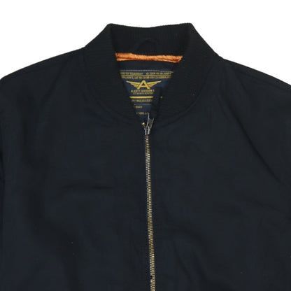 Alcott Men's Black XL Bomber Jacket Cotton Blend Casual Zip Up