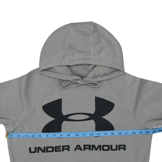 Under Armour Men's Grey Pullover Hoodie Small Logo Sportswear