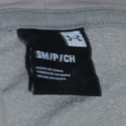Under Armour Men's Grey Pullover Hoodie Small Logo Sportswear