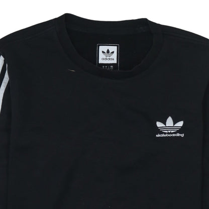 Adidas Men's Black Crew Neck Skateboarding Sweatshirt Size M