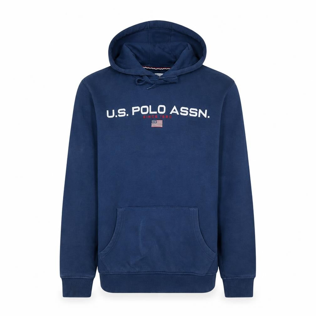 U.S. Polo Assn. Men's Blue Small Pullover Hoodie with Logo