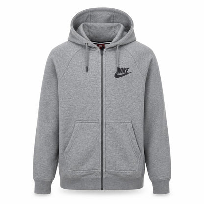 Nike Men's Grey Full Zip Hoodie Size S Sportswear Classic Fit
