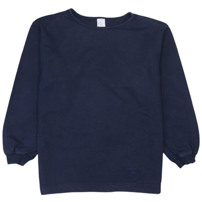 Puma Men's Blue Crew Neck Long Sleeve Pullover Sweatshirt S