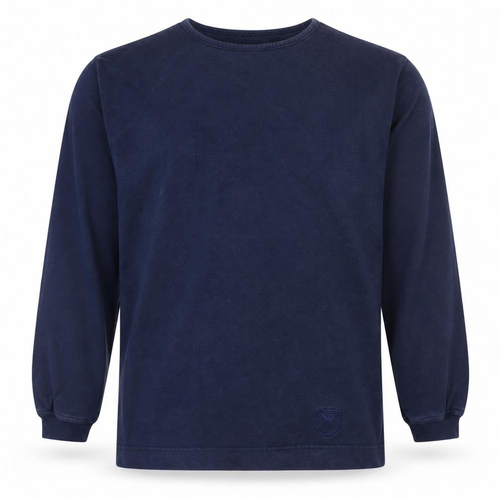 Puma Men's Blue Crew Neck Long Sleeve Pullover Sweatshirt S