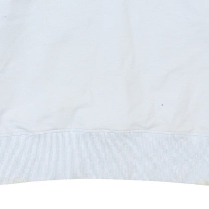 Diesel Men's White Crew Neck Logo Pullover Sweatshirt L