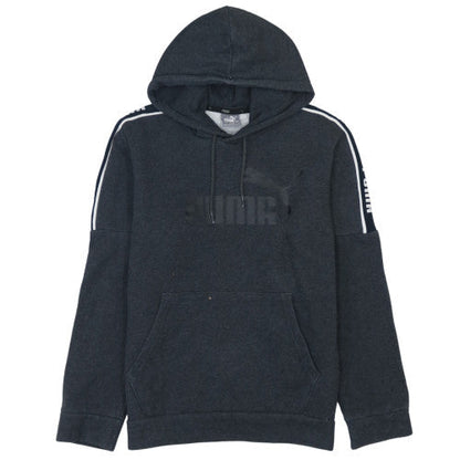 Puma Men's Black Pullover Hoodie S Regular Fit Graphic Logo