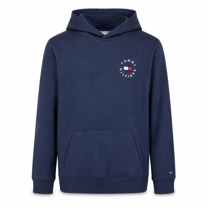 Tommy Hilfiger Boys Navy Blue Pullover Hoodie 164 Cotton Logo Design