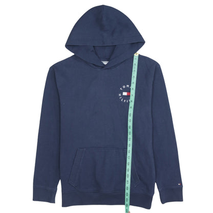 Tommy Hilfiger Boys Navy Blue Pullover Hoodie 164 Cotton Logo Design