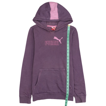 Puma Girls Purple Pullover Hoodie 14 Years Logo Sportswear