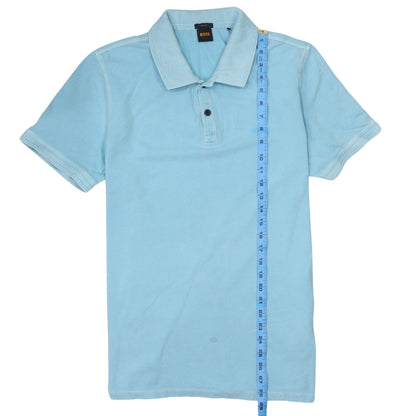 BOSS Men's Blue Slim Fit Cotton Polo Shirt XL