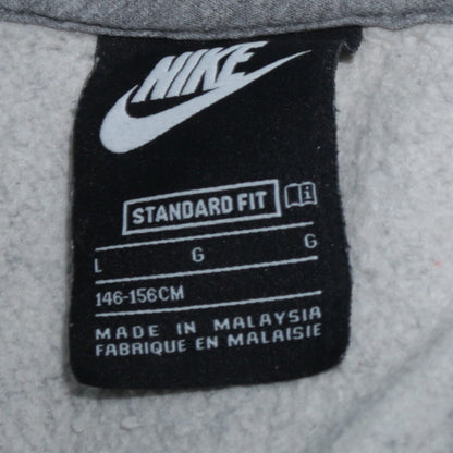 Nike Boys Grey Full Zip Hoodie L 146-156cm Standard Fit Hooded Sweatshirt