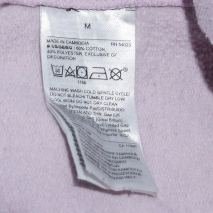 GAP Women Lilac Logo Pullover Hoodie Size M Cotton Blend