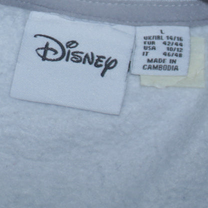 Disney Primark Women’s Grey Stitch Sweatshirt L Pullover Crew Neck