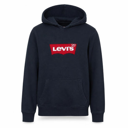 Levi's Men's Blue Pullover Hoodie Small Logo Fleece Sweatshirt