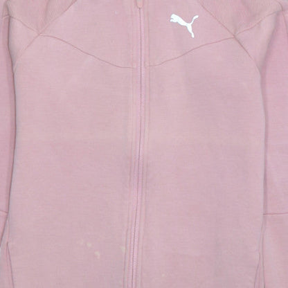 Puma Girls Pink Full Zip Fleece Hoodie 13-14 Years Hooded Sports Top