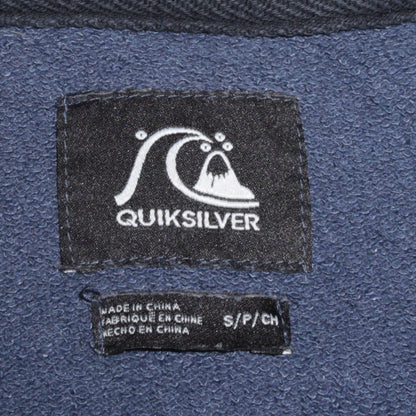 Quiksilver Men's Blue Graphic Crew Neck Pullover Sweatshirt Size S