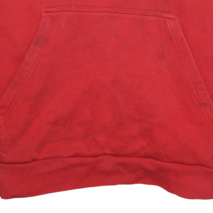 Adidas Men's Red XL Pullover Hoodie with Logo Graphic Print