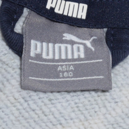 Puma Boys Blue Grey Full Zip Hoodie Size 12-13 Years Graphic Print