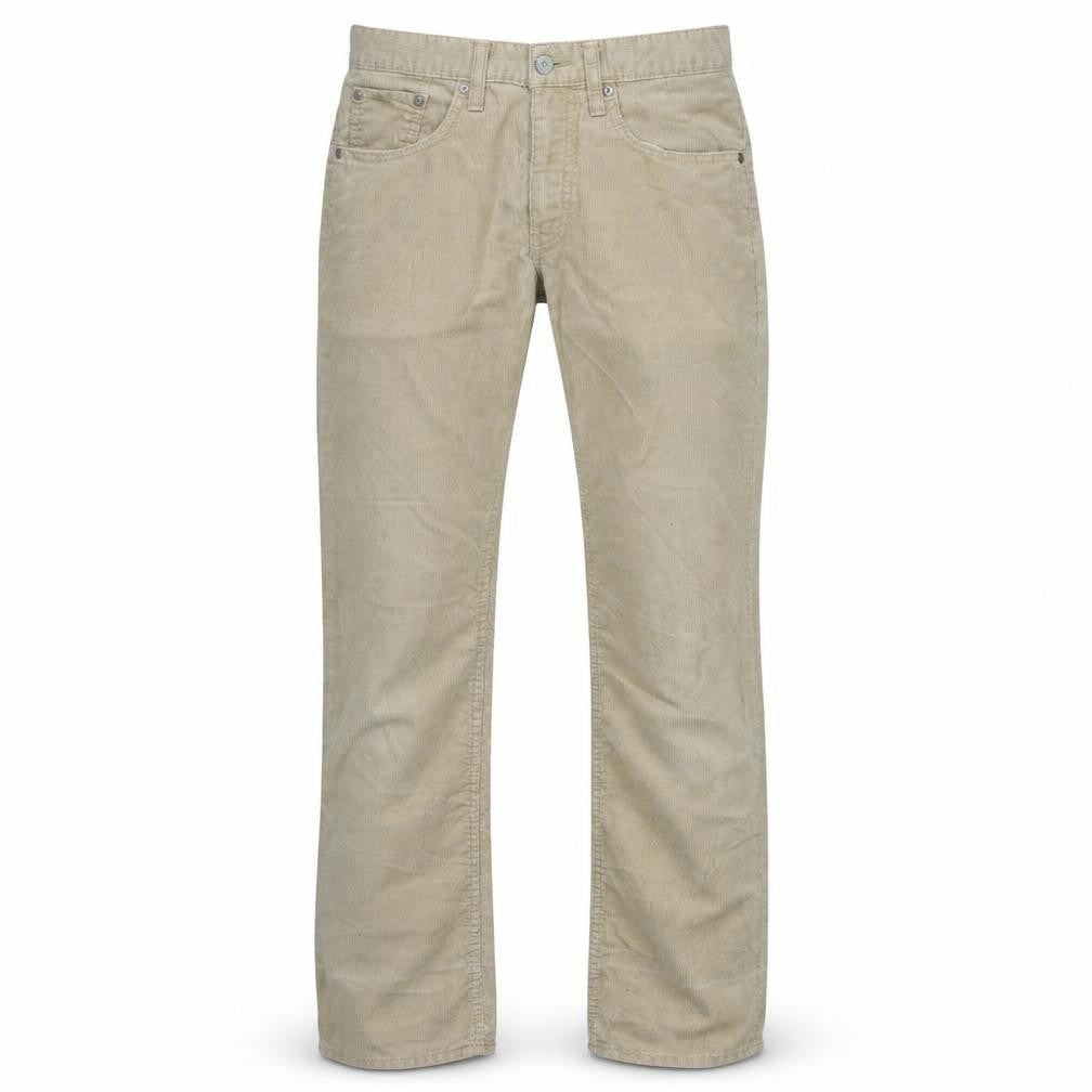 Levi Strauss & Co. Men's Beige Corduroy Chino Trousers 29x32 Regular Fit