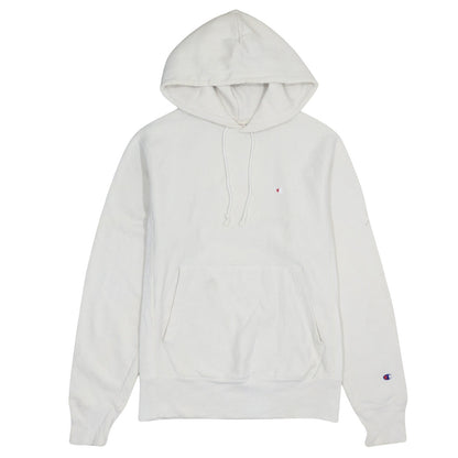 Champion Men's White Reverse Weave Pullover Hoodie Size Small