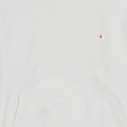 Champion Men's White Reverse Weave Pullover Hoodie Size Small