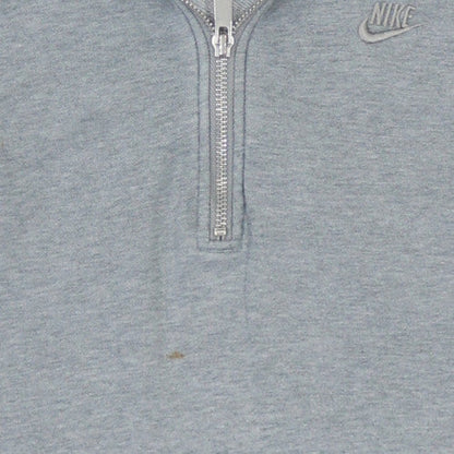 Nike Men's Grey 1/2 Zip Hoodie Sweatshirt Size L