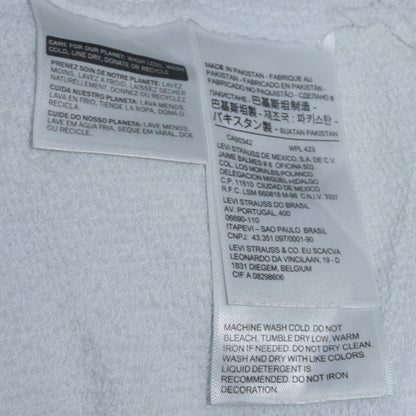 Levi's Mens White Logo Pullover Sweatshirt Size S Regular Fit