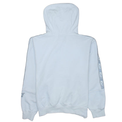 Nike Men White Pullover Hoodie S Sports Logo Fleece Sweatshirt
