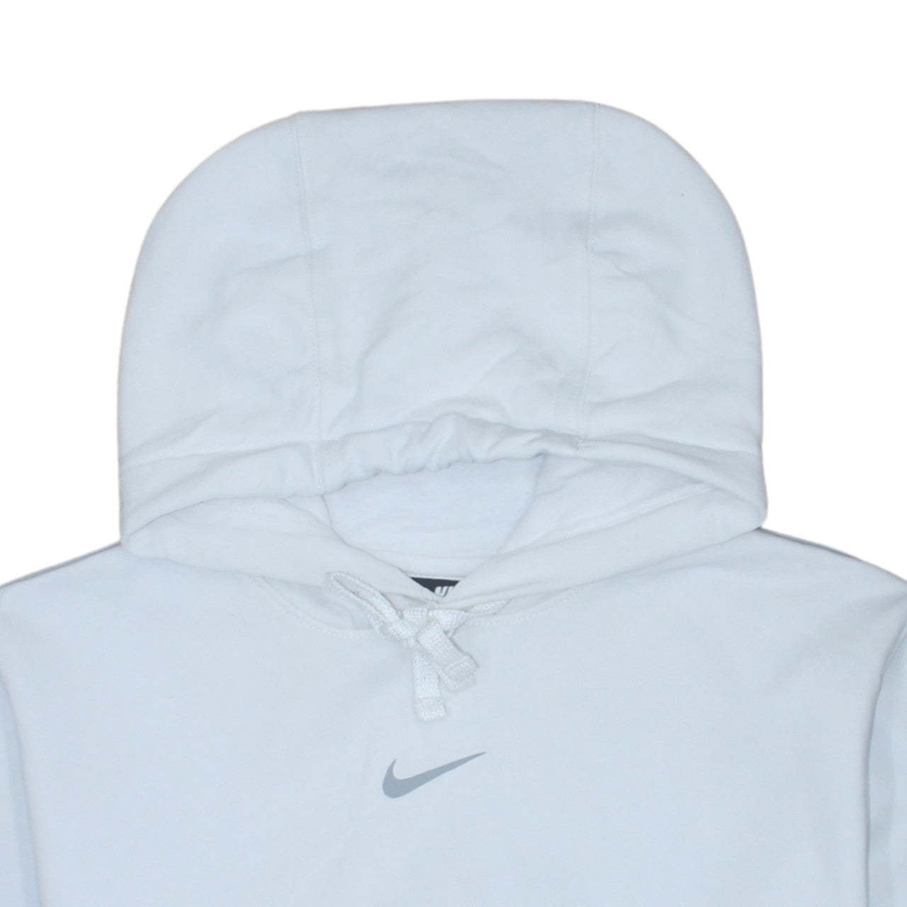 Nike Men White Pullover Hoodie S Sports Logo Fleece Sweatshirt