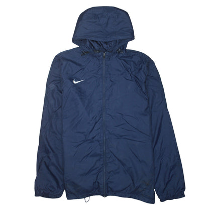 Nike Men's Blue XL Windbreaker Jacket Hooded Full Zip Sportswear