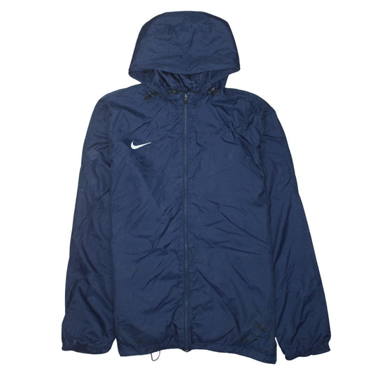 Nike Men's Blue XL Windbreaker Jacket Hooded Full Zip Sportswear