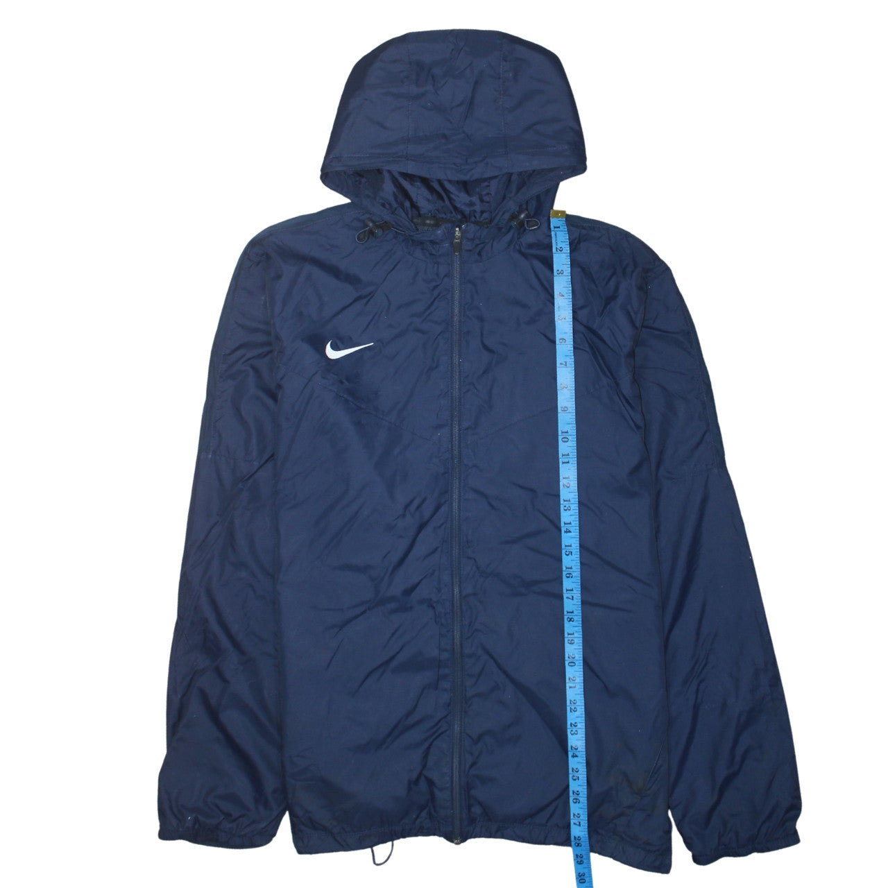Nike Men's Blue XL Windbreaker Jacket Hooded Full Zip Sportswear