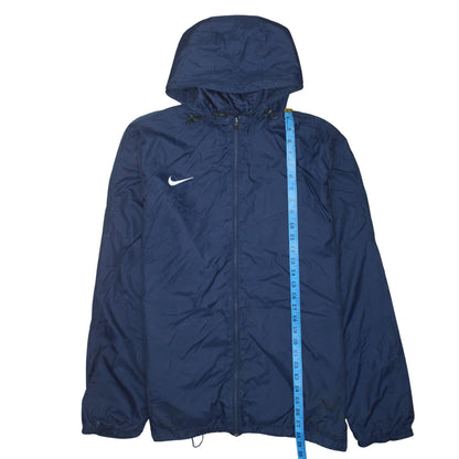 Nike Men's Blue XL Windbreaker Jacket Hooded Full Zip Sportswear