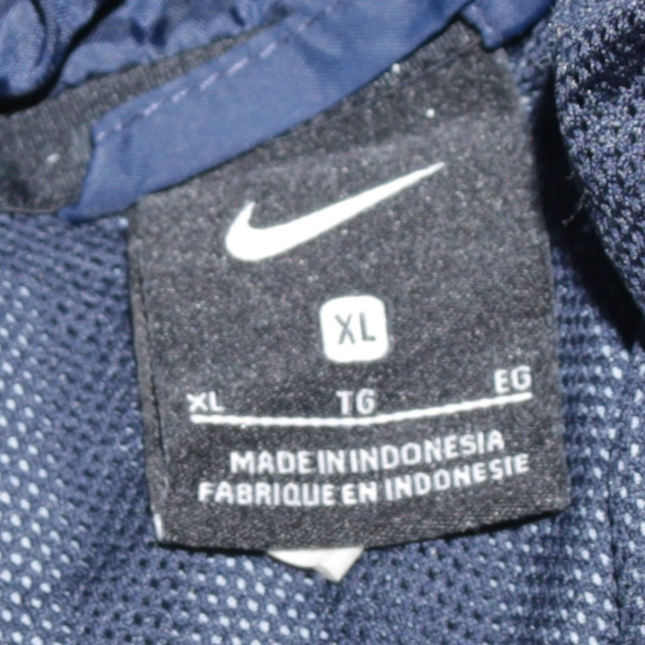 Nike Men's Blue XL Windbreaker Jacket Hooded Full Zip Sportswear