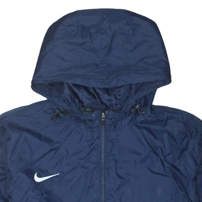 Nike Men's Blue XL Windbreaker Jacket Hooded Full Zip Sportswear