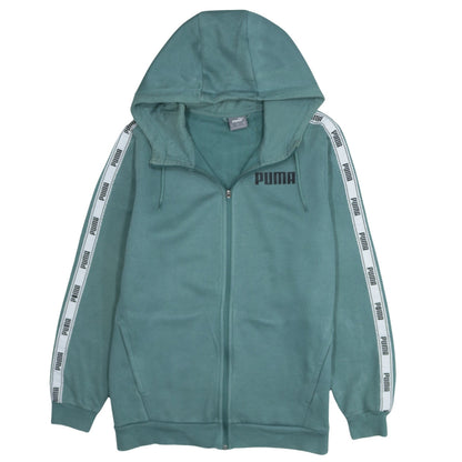 Puma Men's Green Full Zip Hoodie Size M Sports Style