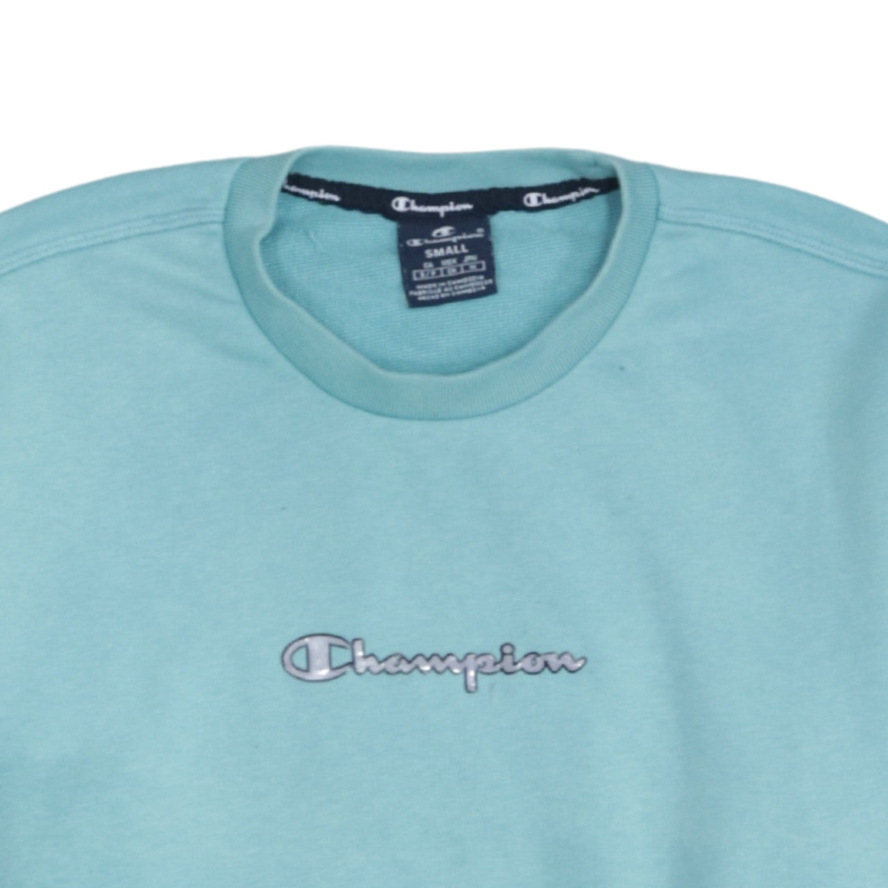 Champion Women's Blue Small Pullover Crew Neck Sweatshirt
