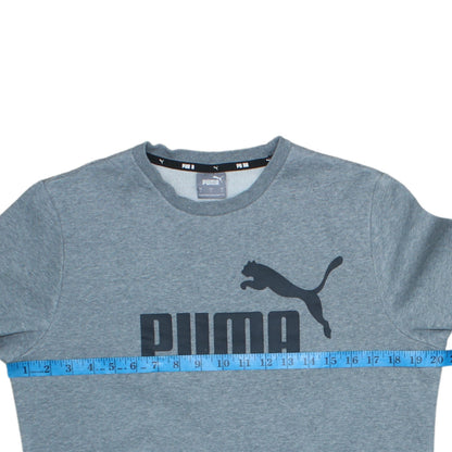 Puma Men's Grey Crew Neck Pullover Sweatshirt Size S