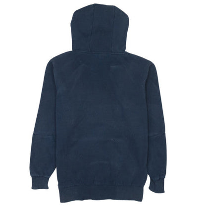 Ellesse Mens Blue Pullover Hoodie Small Logo Graphic Fleece