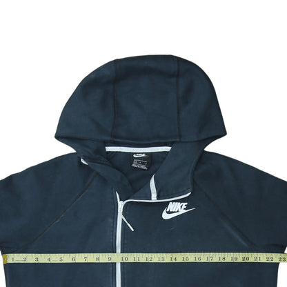 Nike Mens Blue Full Zip Hoodie L Sportswear Cotton Blend